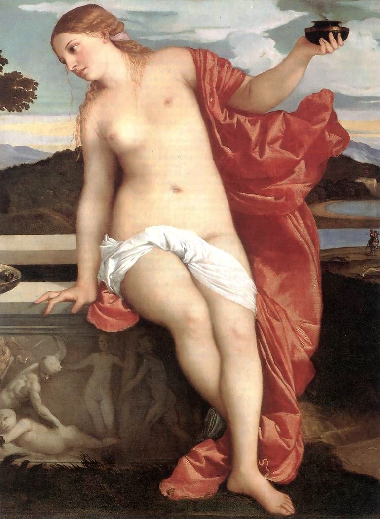 Titian Sacred and Profane Love [detail]